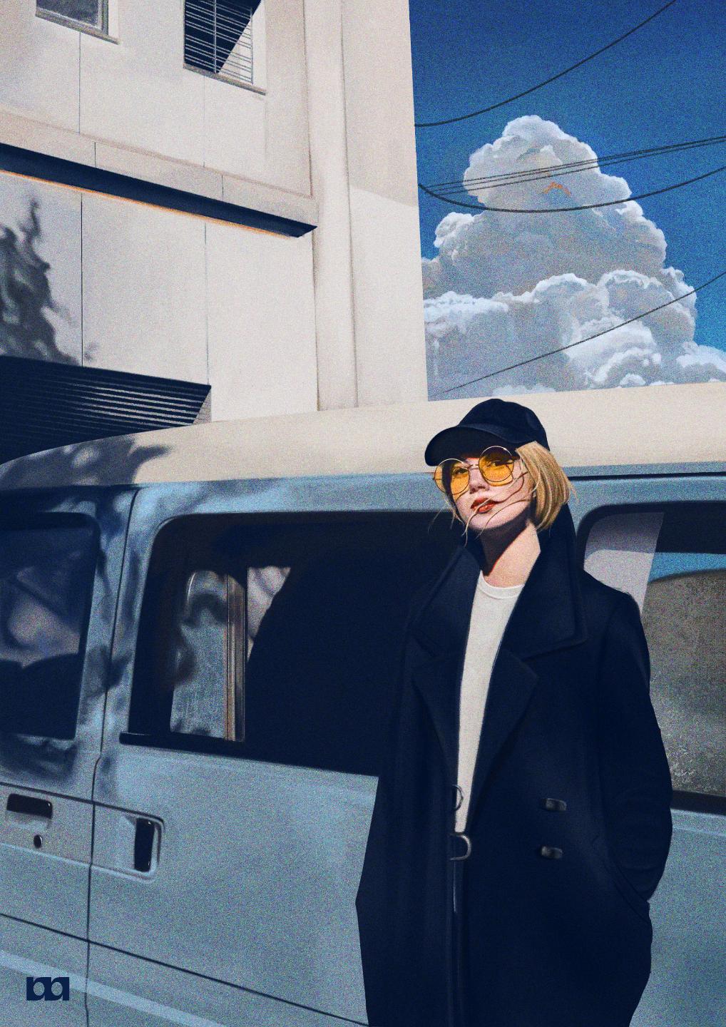 Blond — illustration by Marcius Cavalcanti